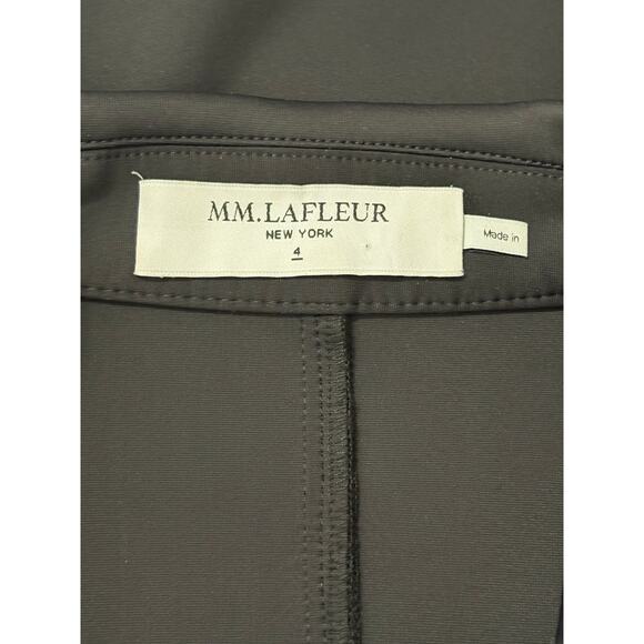 MM Lafleur Moreland Scuba Travel Blazer Jacket Women's 4 Black Career Minimalist - Picture 6 of 7